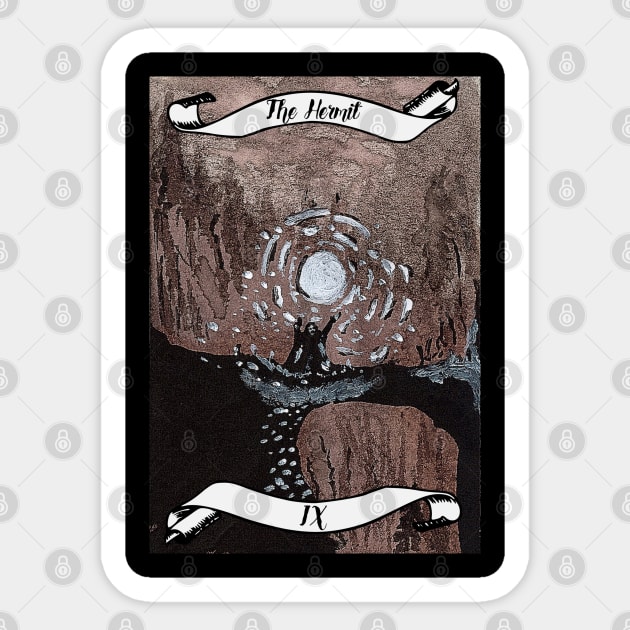 The Hermit - Lovecraft Tarot Card Sticker by BladeAvenger